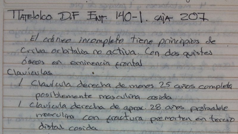 restos óseos en Tlatelolco