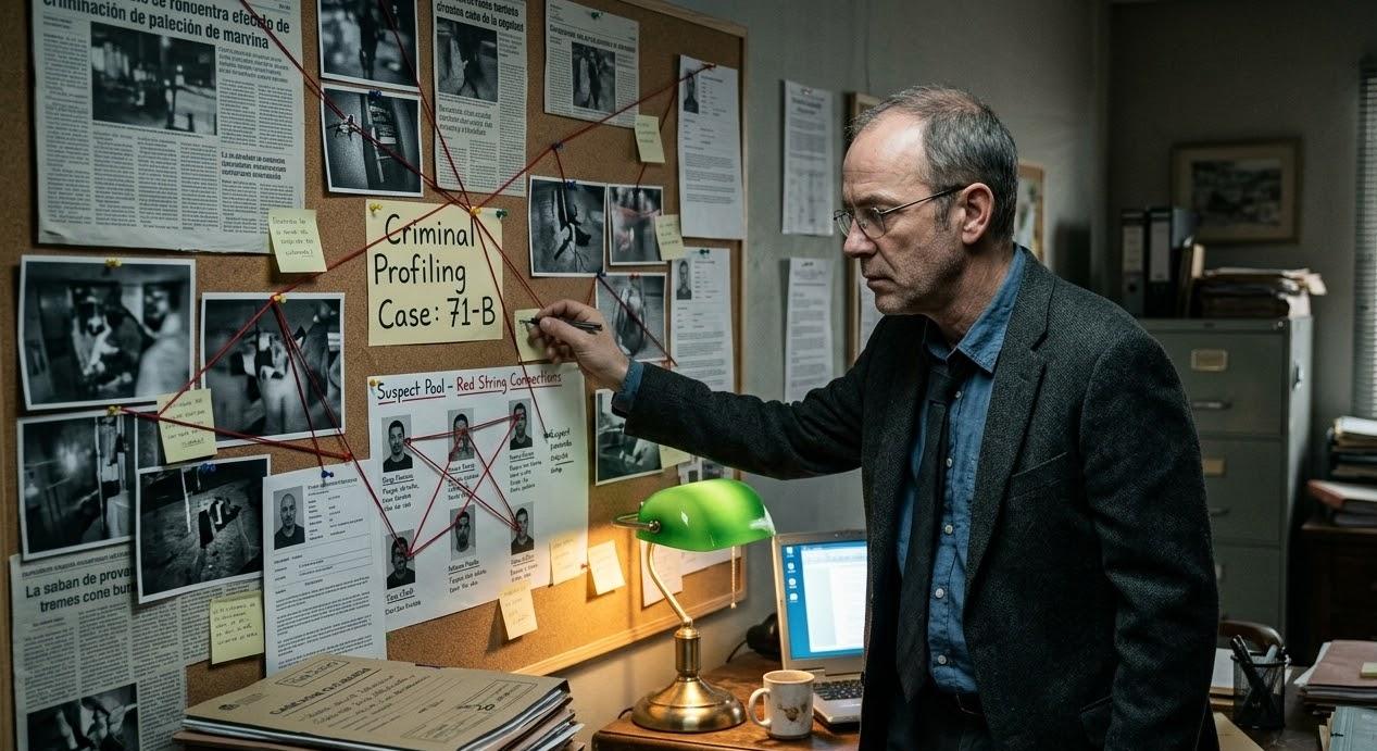 Perfilación criminal aplicada en análisis conductual para investigaciones policiales.